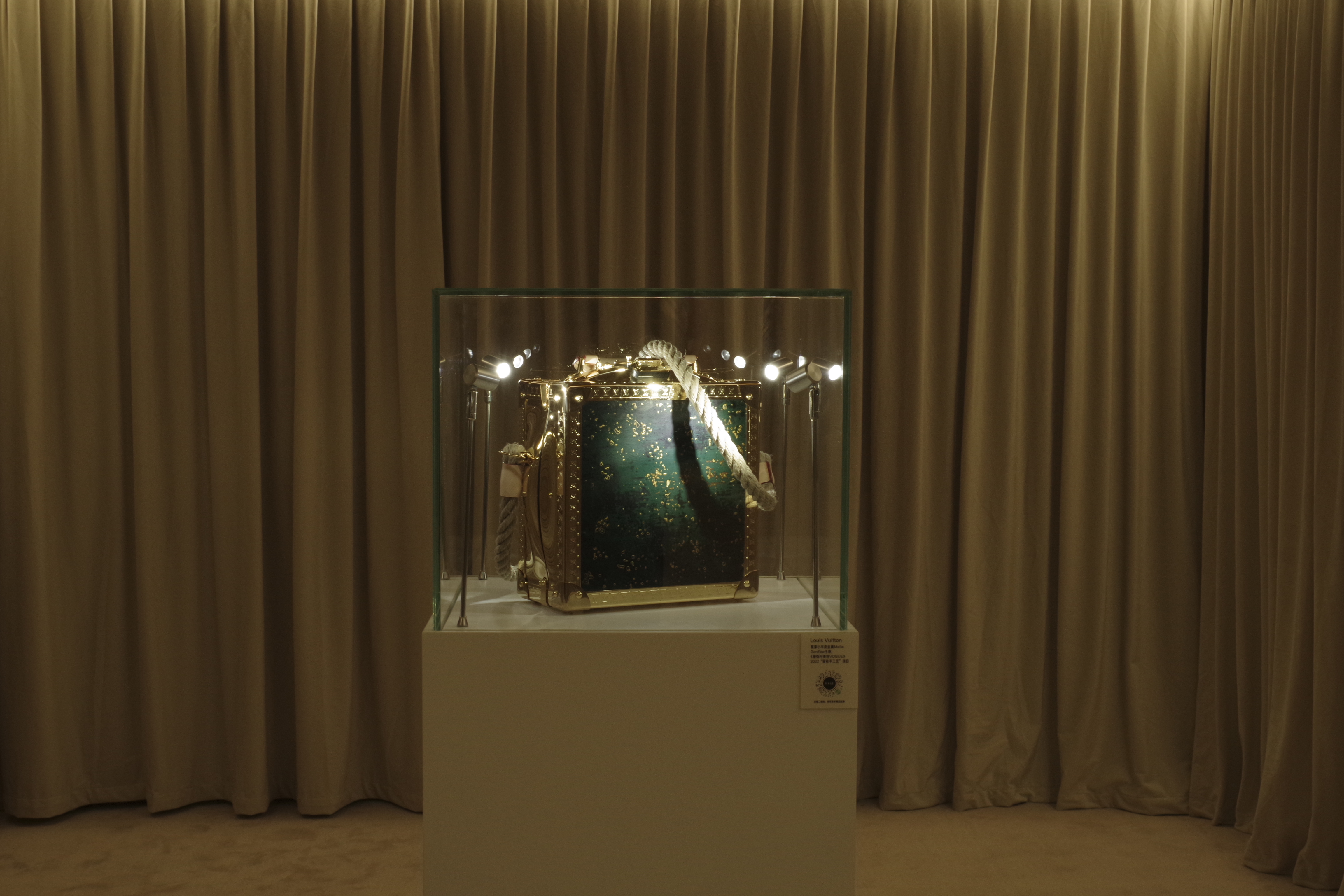 LV髹漆小羊皮金属Malle Gonflée手袋正面展示